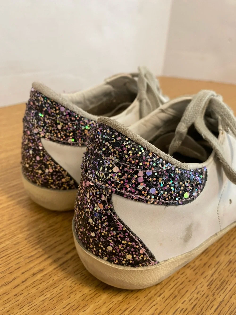Golden Goose Super Star Sneakers with Glitter Heel - Picture 4 of 12